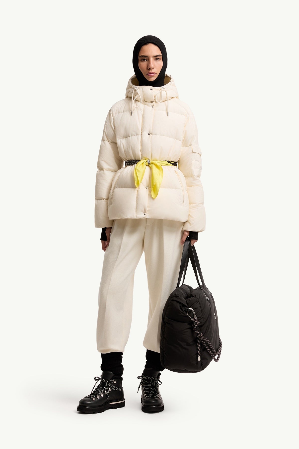 Moncler Himalaya Blanc Ivoire · Doudoune courte à capuche
