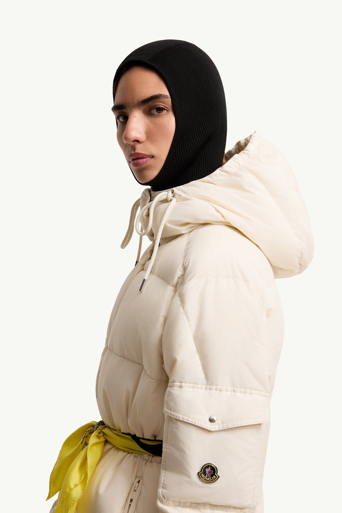 Moncler Himalaya Blanc Ivoire · Doudoune courte à capuche