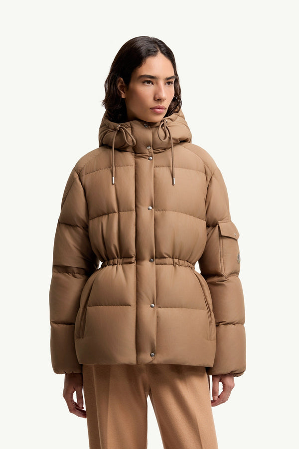 Moncler Himalaya Marron Clair · Doudoune courte à capuche