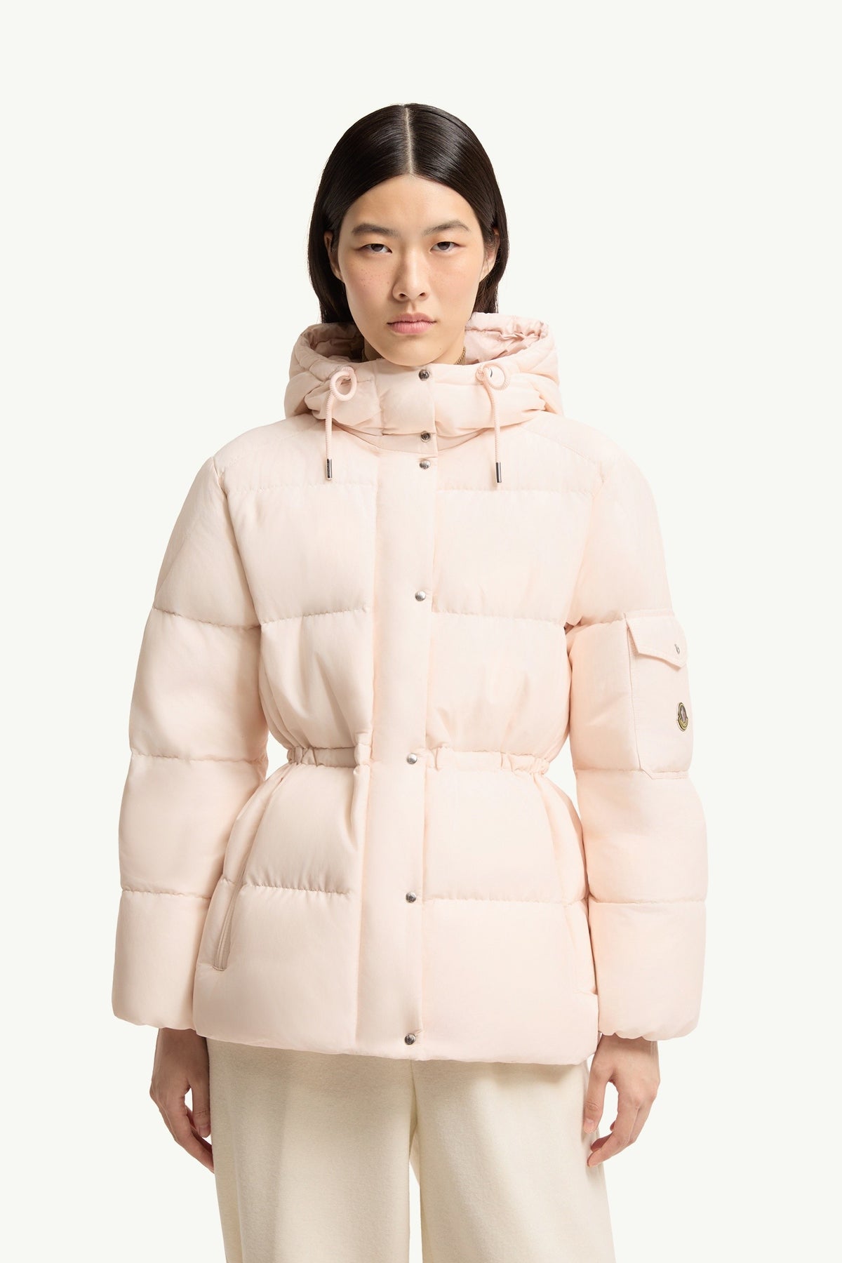 Moncler Himalaya Rose Clair · Doudoune courte à capuche