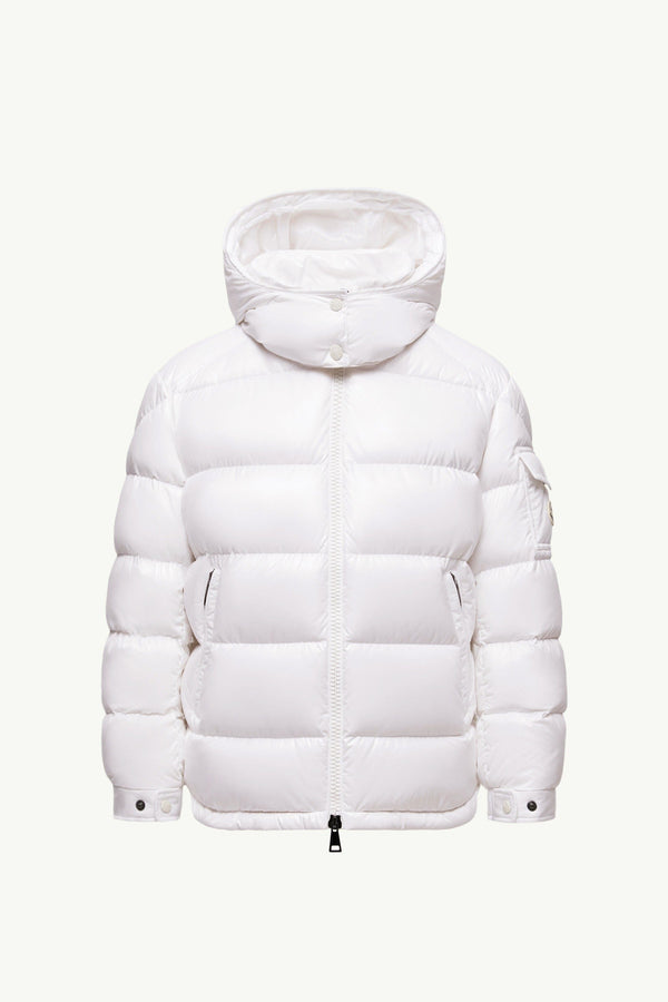 Moncler Maire Blanc Cassé · Doudoune courte à capuche