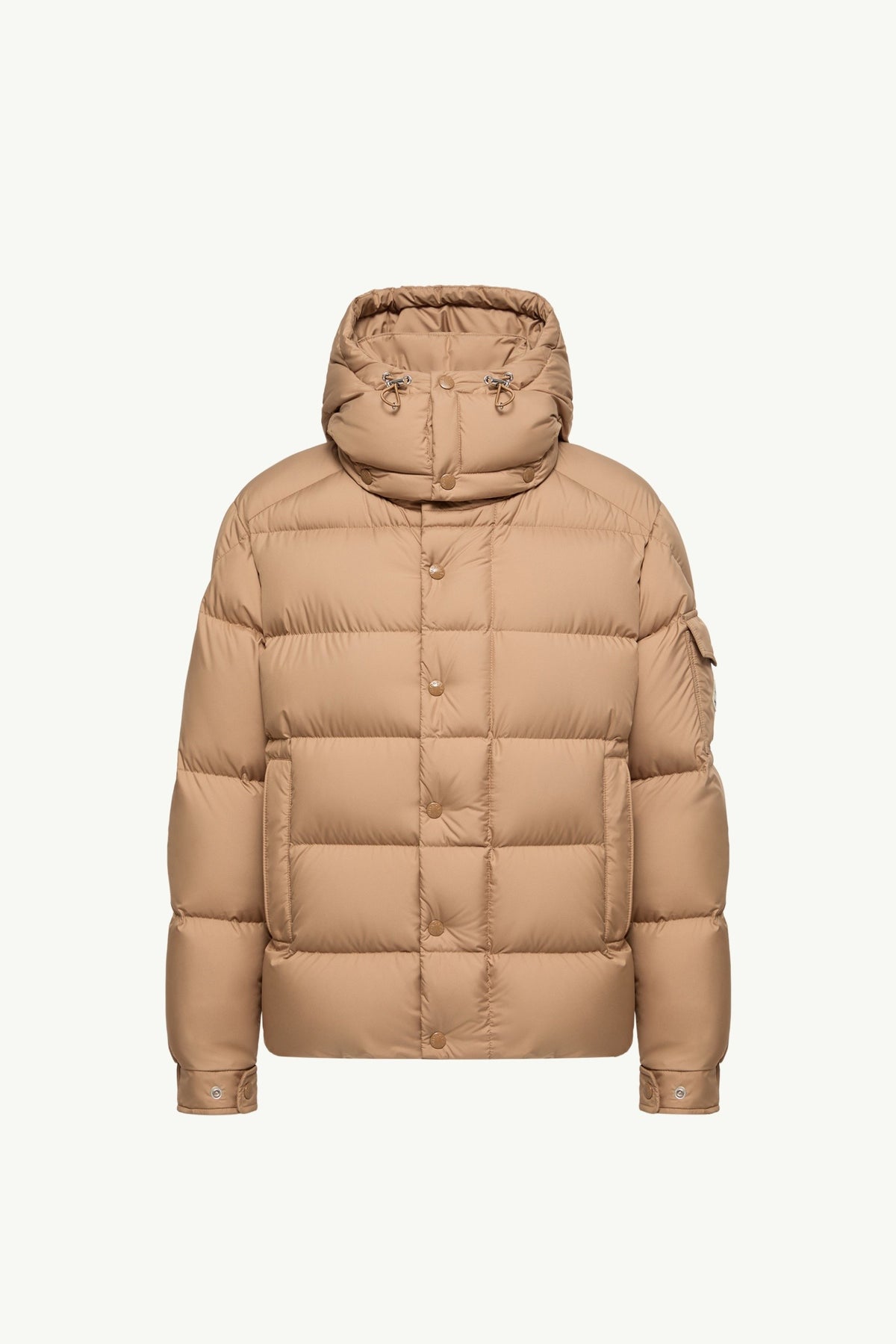Moncler Maya 70 Beige Chameau · Doudoune courte à capuche