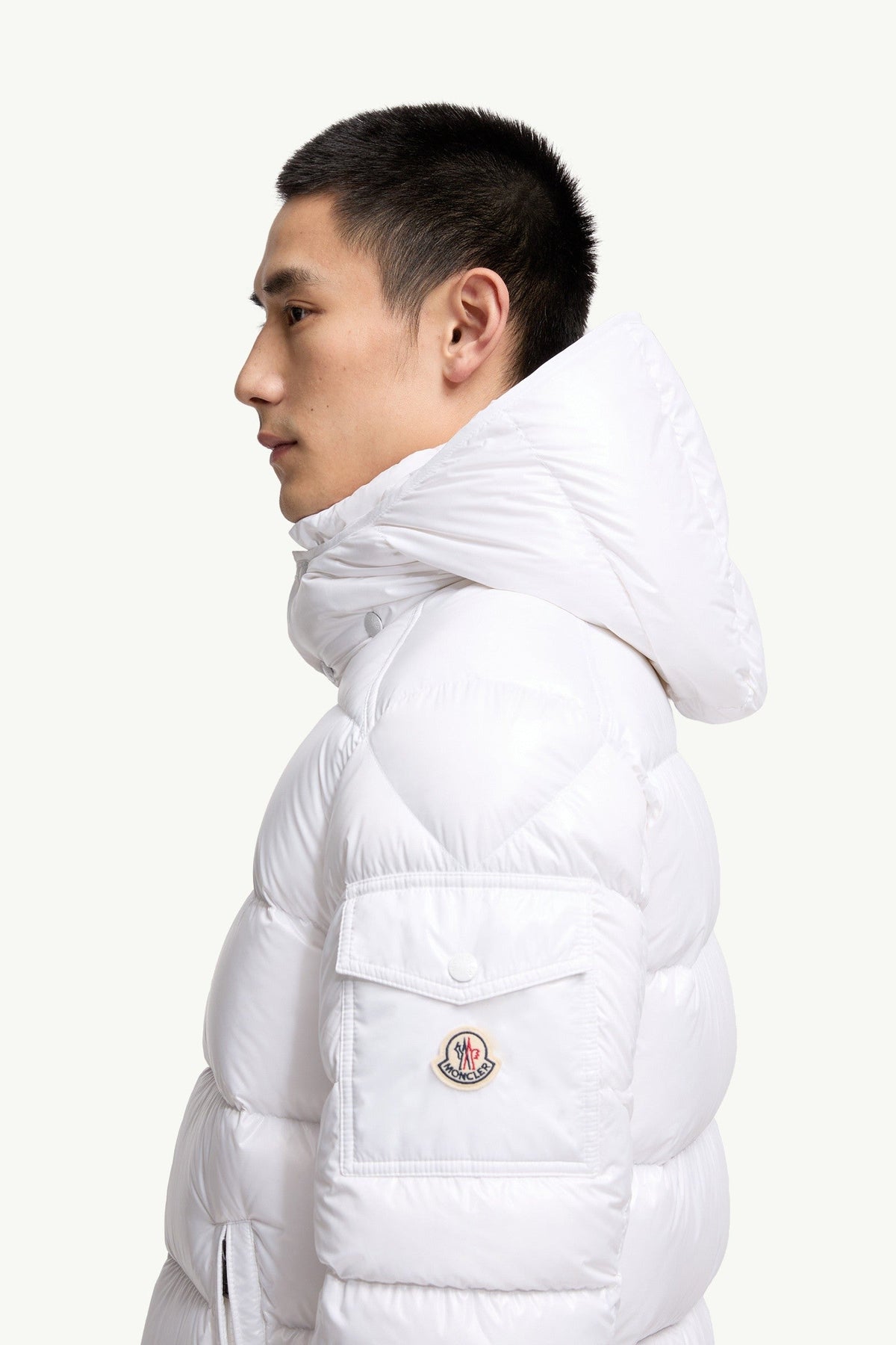 Moncler Maya Blanc · Doudoune à capuche