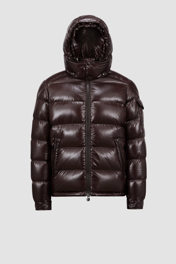 Moncler Maya Marron Foncé · Doudoune courte à capuche