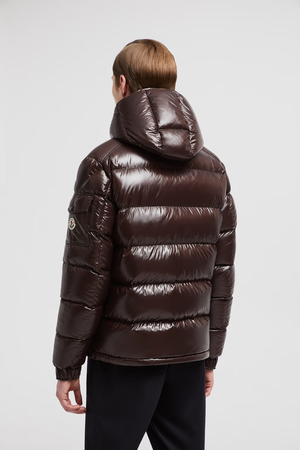 Moncler Maya Marron Foncé · Doudoune courte à capuche
