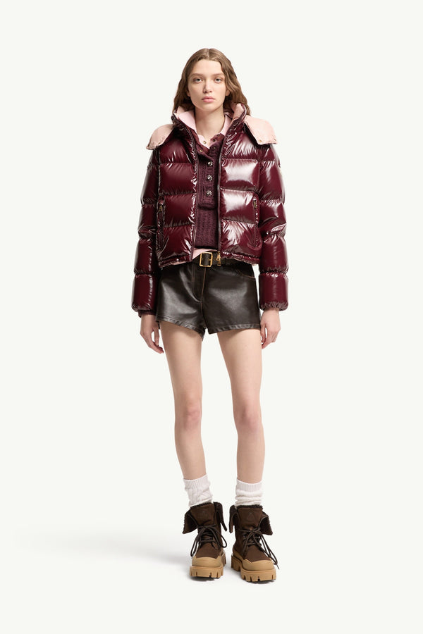 Moncler Niveole Bordeaux · Doudoune courte