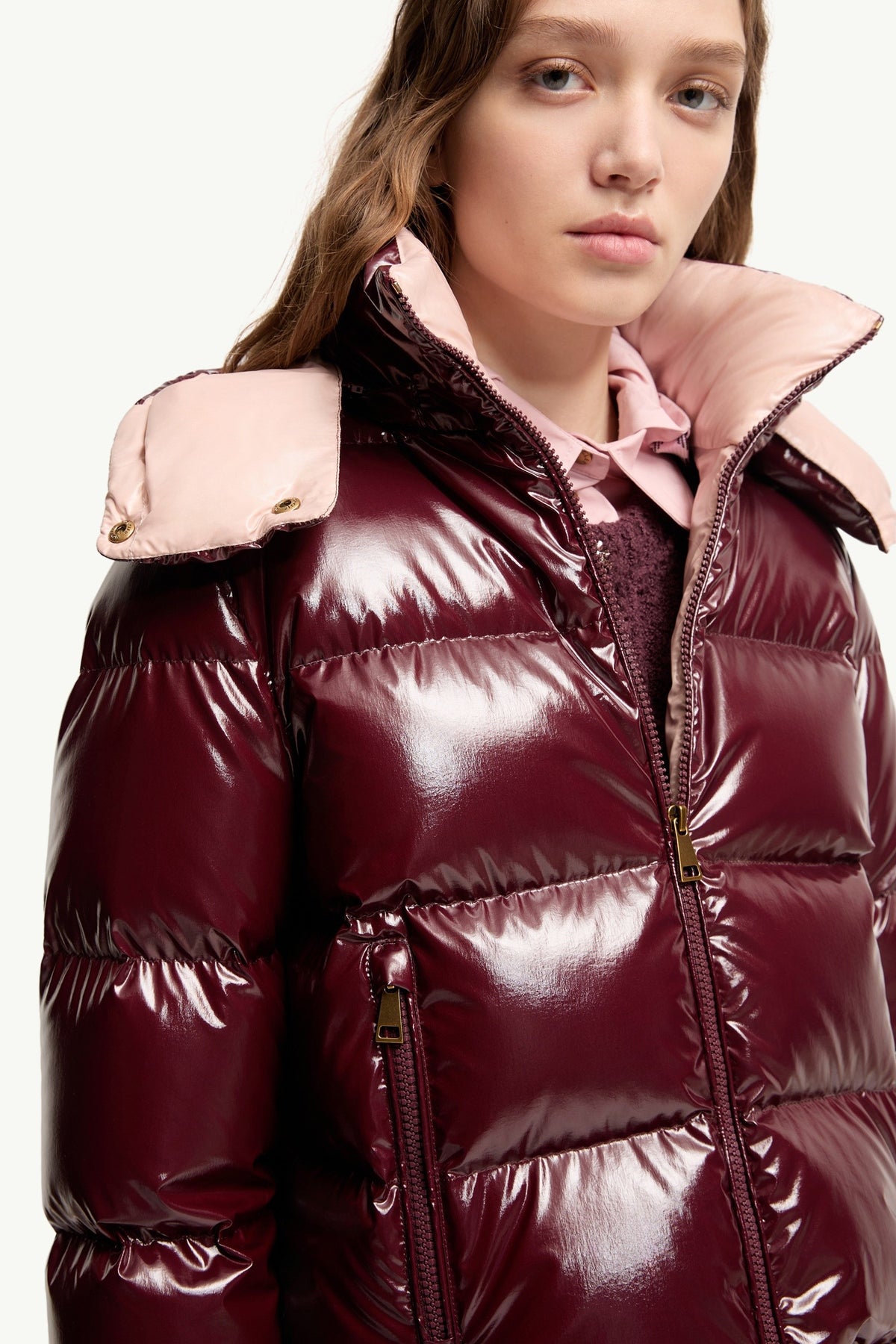 Moncler Niveole Bordeaux · Doudoune courte