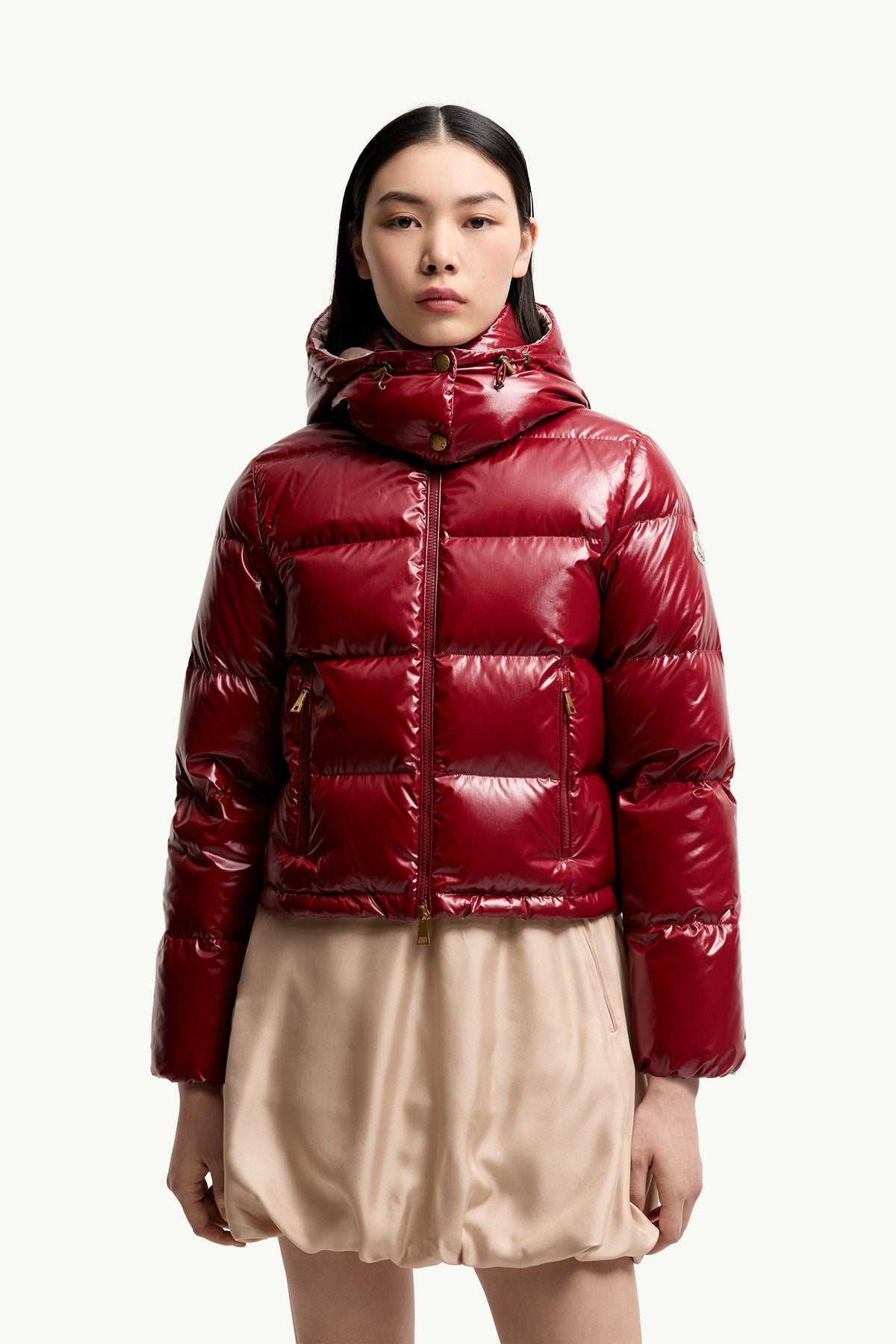 Moncler Niveole Rouge Rubis · Doudoune courte