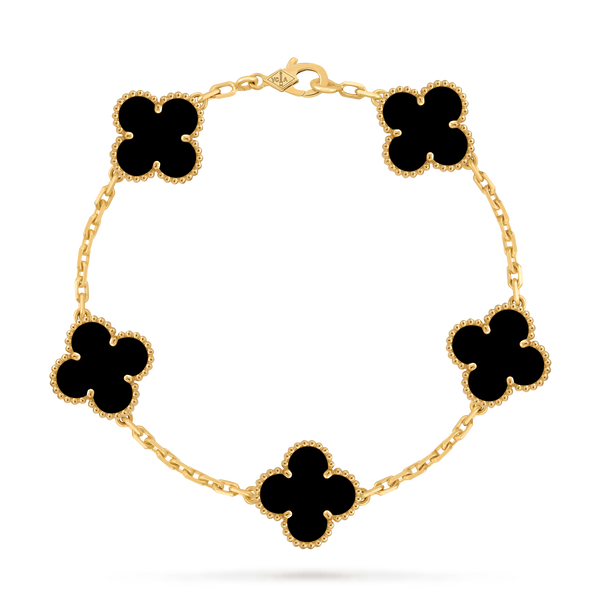 Van Cleef Vintage Alhambra 5 motifs Onyx