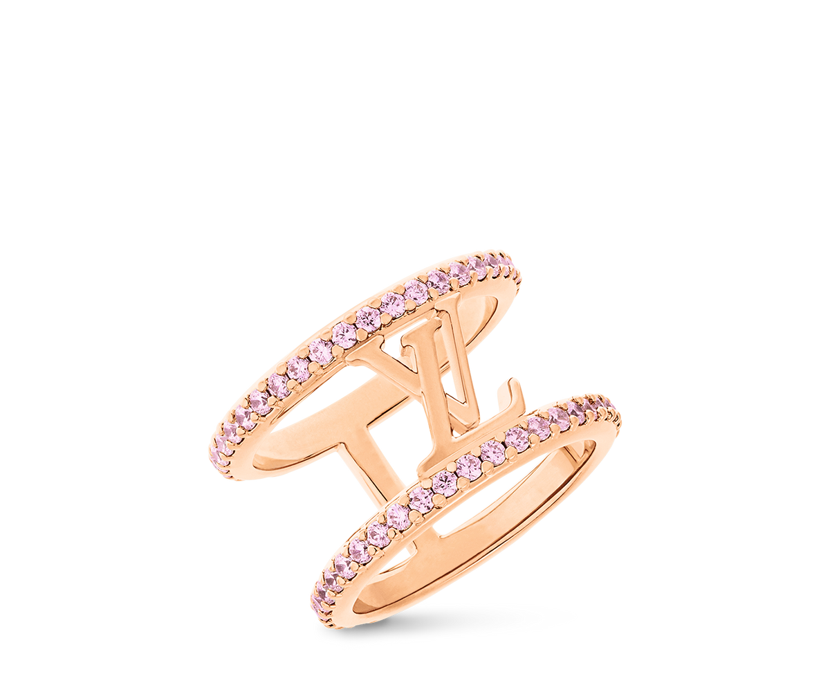 Louis Vuitton LV Iconic Rose Gold Crystal Ring