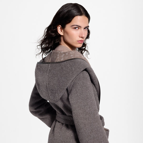 Louis Vuitton Croisé Réversible Gris · Manteau à capuche