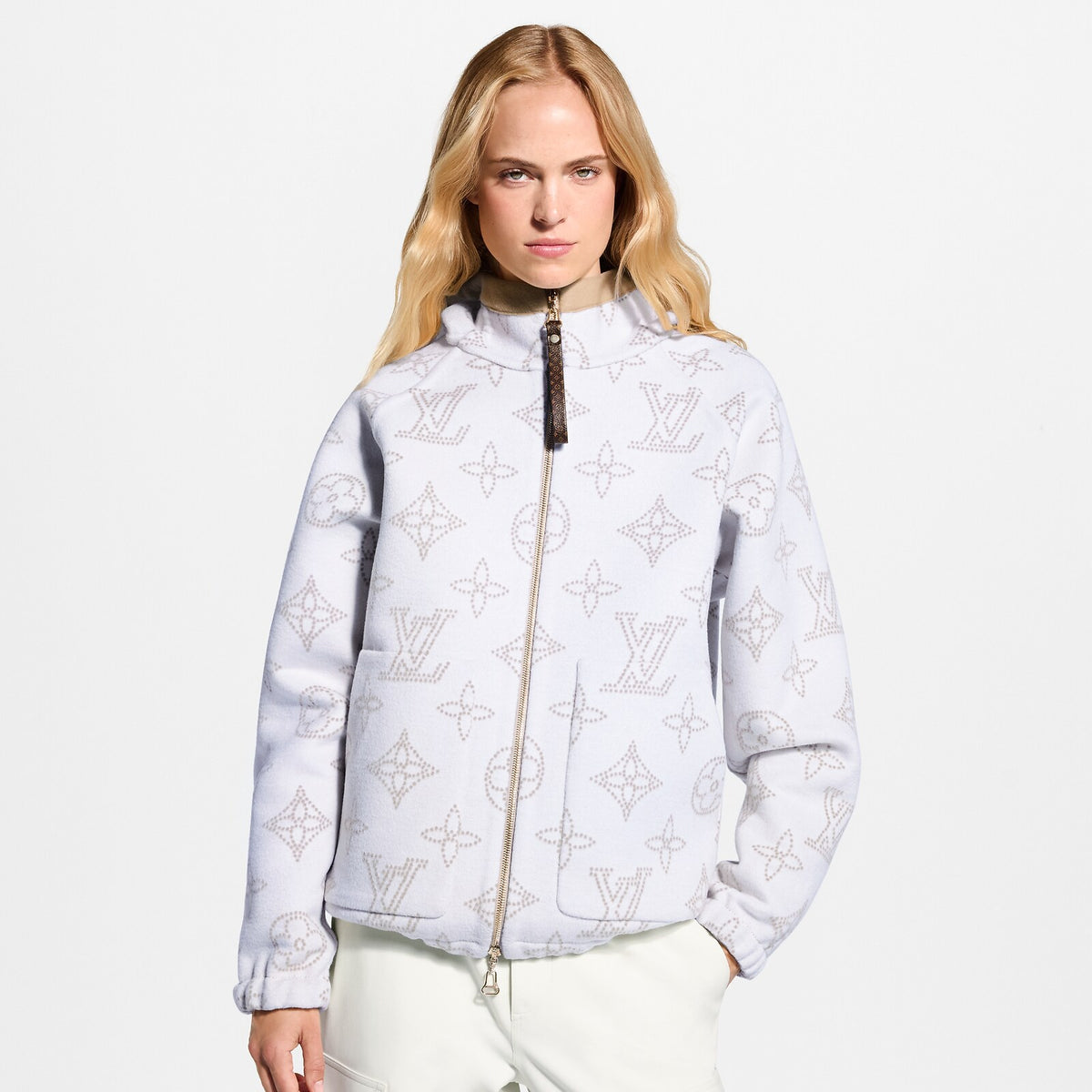 Louis Vuitton Double-Face Beige et Lilas · Veste réversible zippée