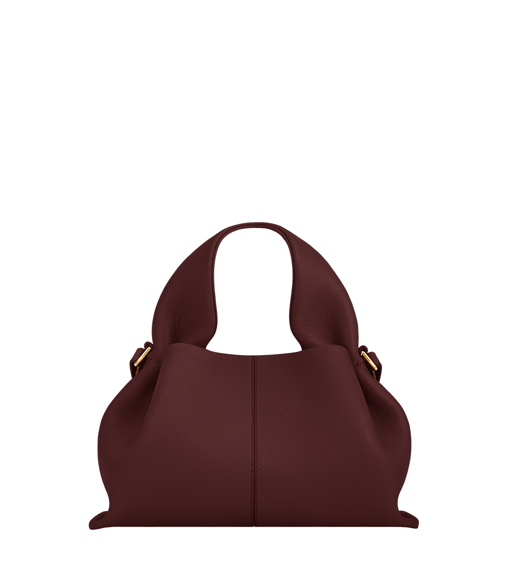 Polène Bag Numéro Neuf Mini Grained Black Cherry