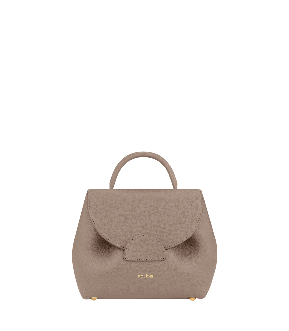 Polène Bag Numéro Un Nano Grained Taupe