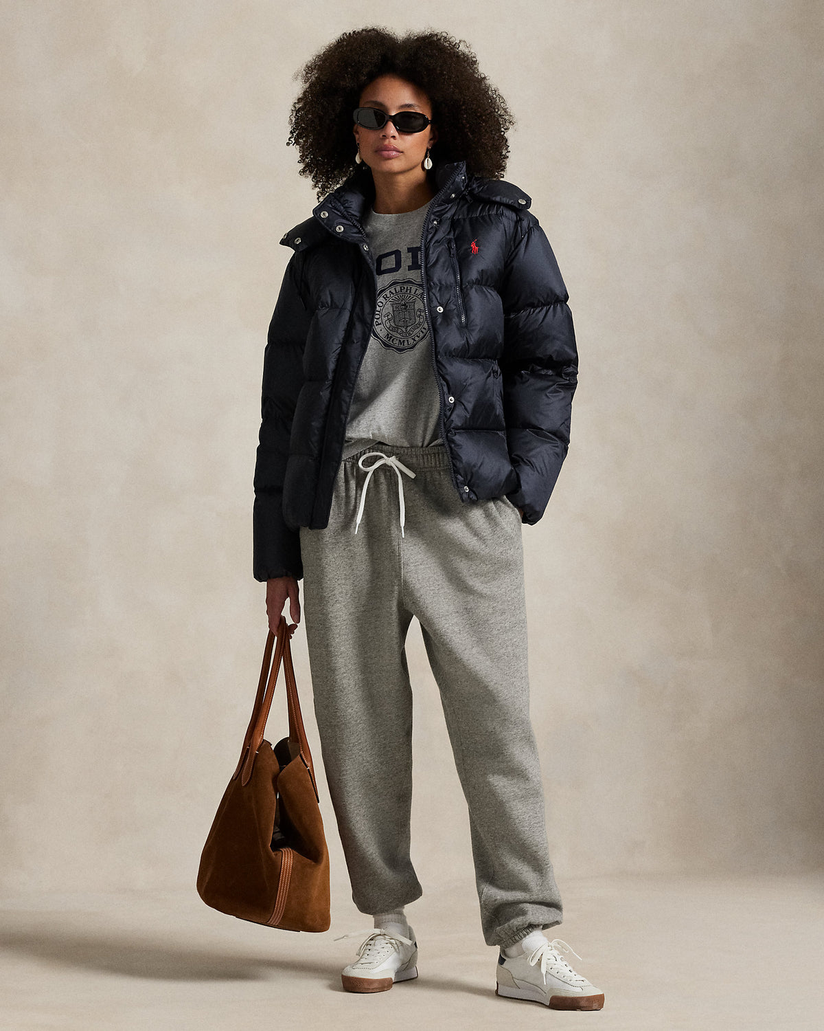 Ralph Lauren Mi-Lourde Bleu Marine · Doudoune en duvet