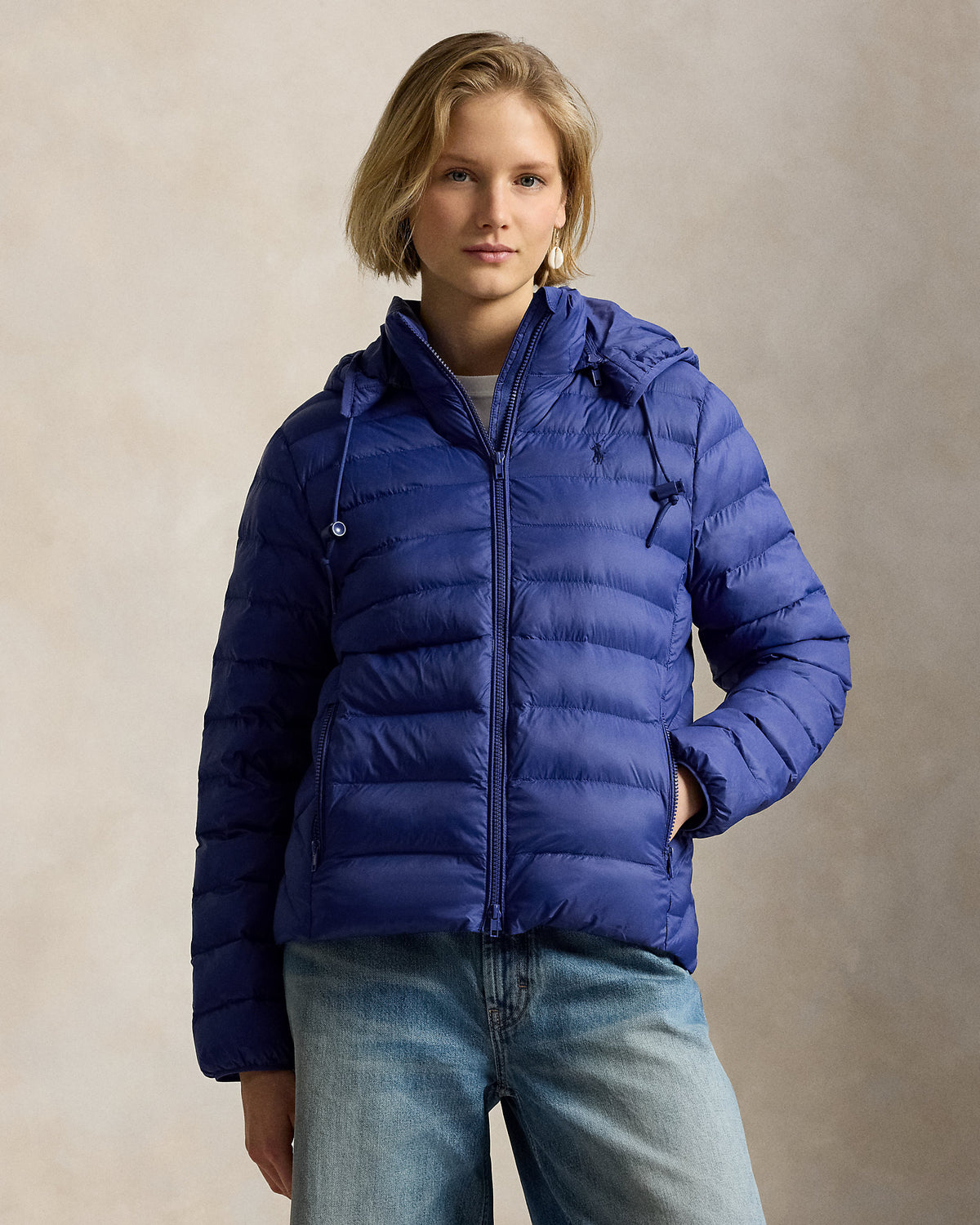 Ralph Lauren Rangeable Bleu Roi · Veste à capuche imperméable