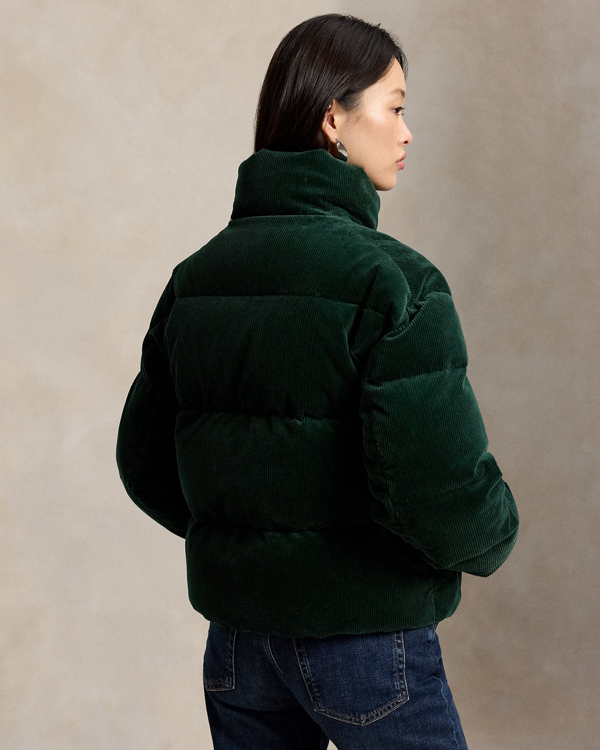 Ralph Lauren Velours Côtelé Vert Forêt · Doudoune