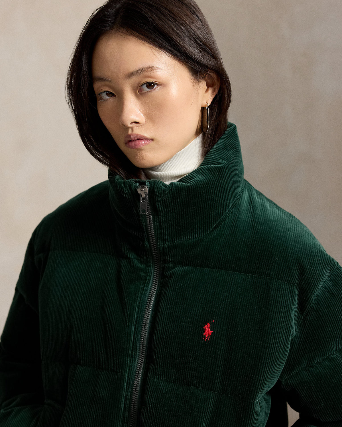 Ralph Lauren Velours Côtelé Vert Forêt · Doudoune