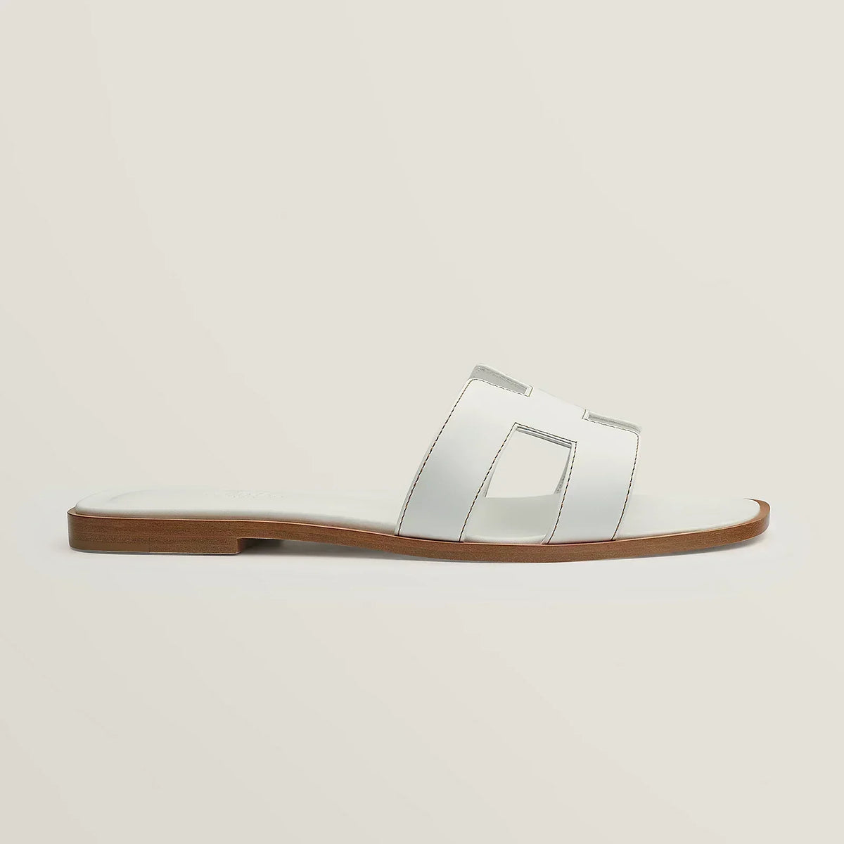 Hermes Sandals White
