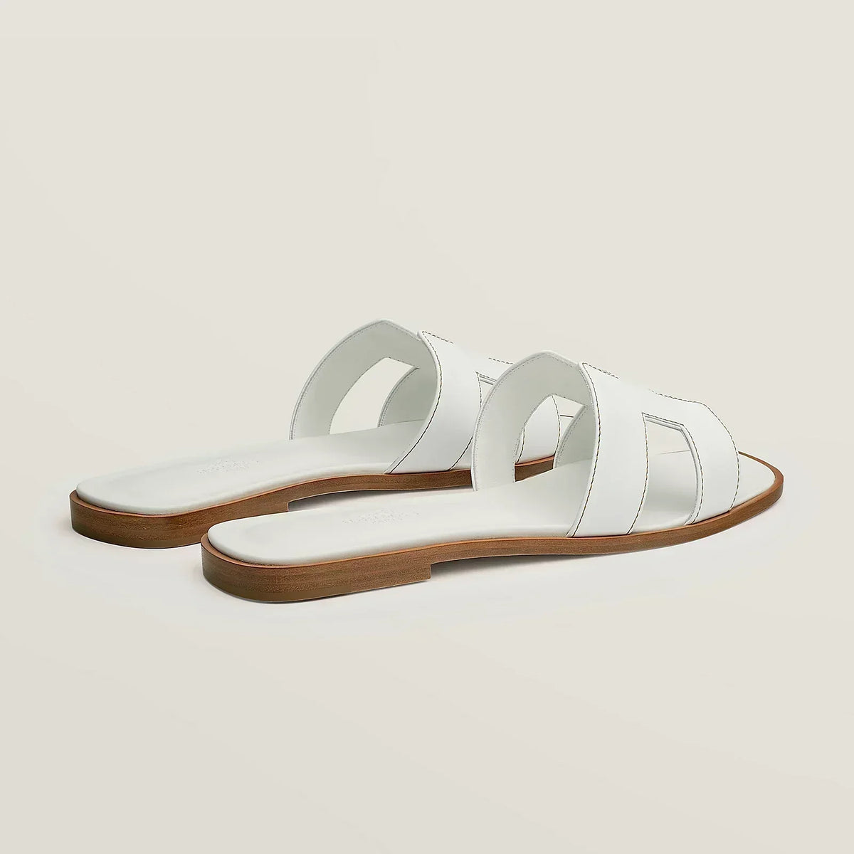 Hermes Sandals White