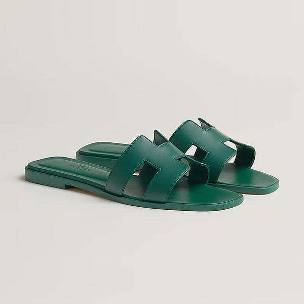 Hermes Sandals Viridian Green