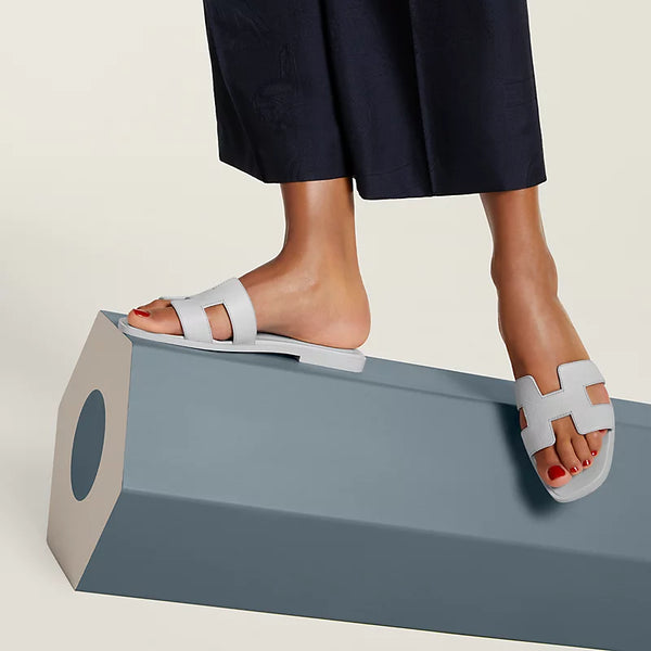 Hermes Sandals Glacier Blue