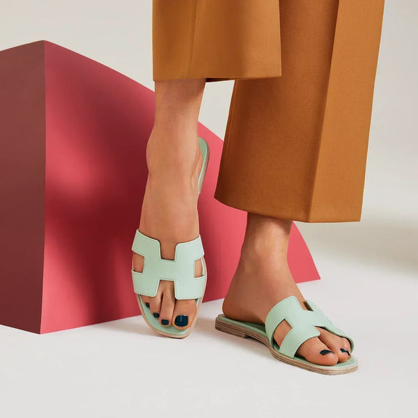 Hermes Sandals Jade Green