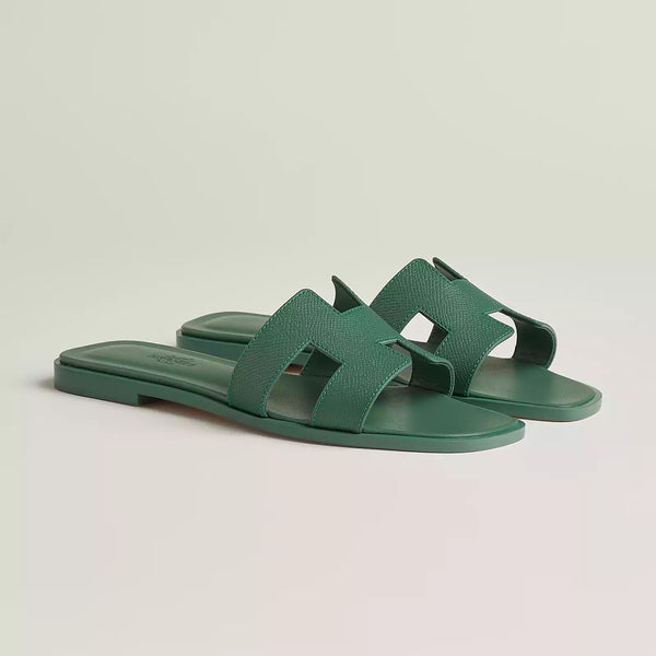 Hermes Sandals Ivy Green
