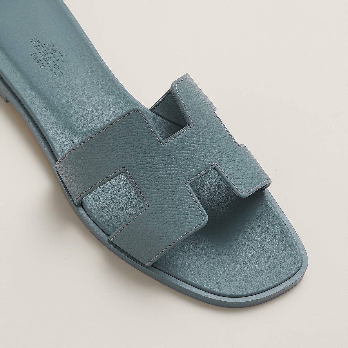 Hermes Sandals Antarctic Grey