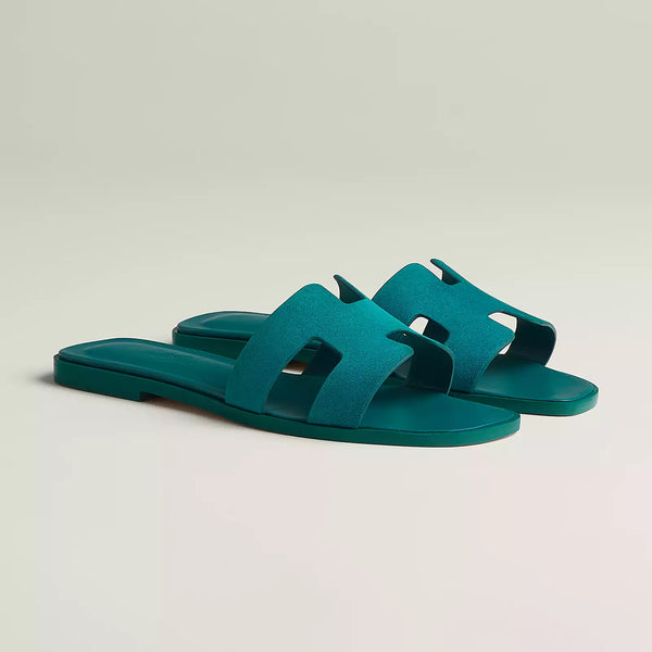 Hermes Sandals Oxford Green