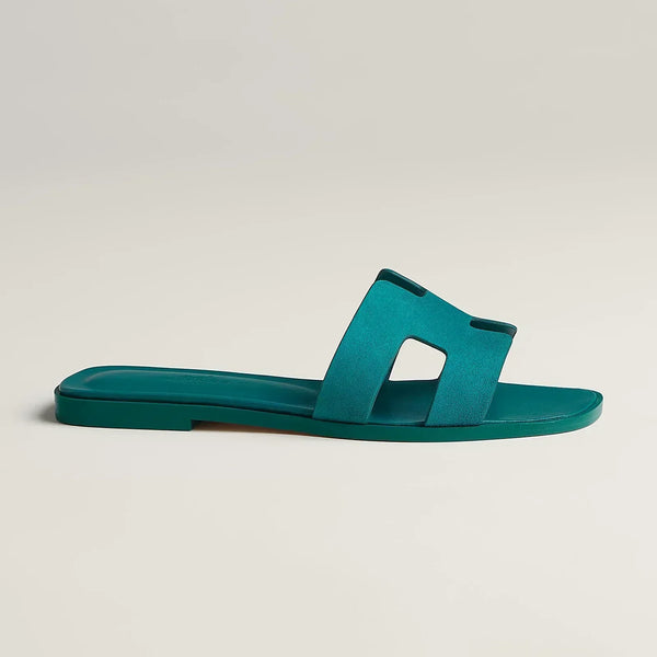 Hermes Sandals Oxford Green
