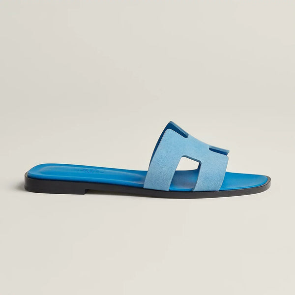 Hermes Sandals Blue Cameo