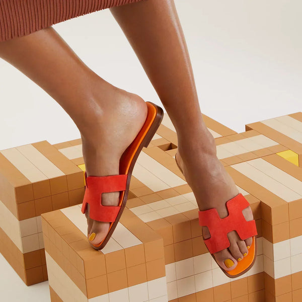 Hermes Sandals Scarlet