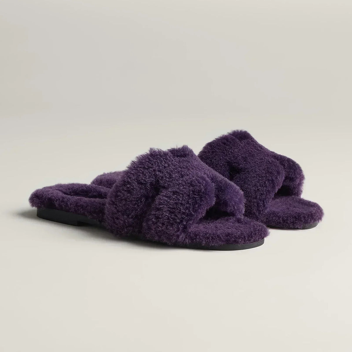 Hermes Sandals Dark Purple