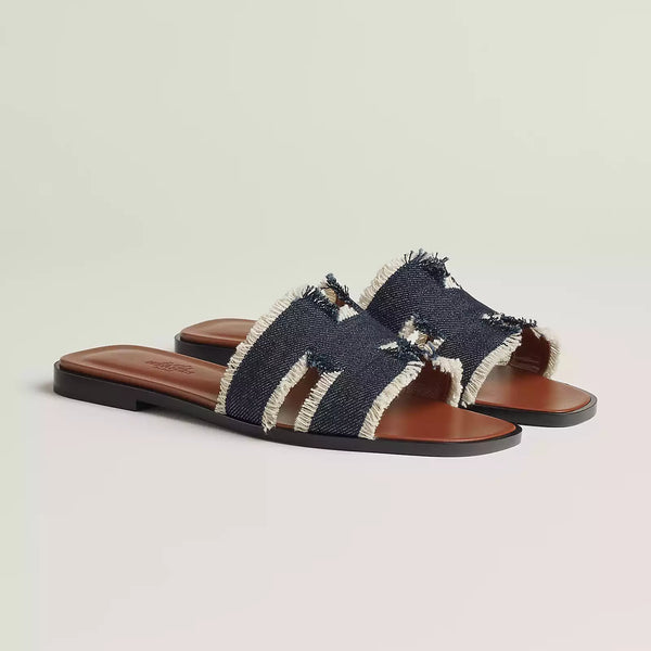 Hermes Sandals Raw Blue