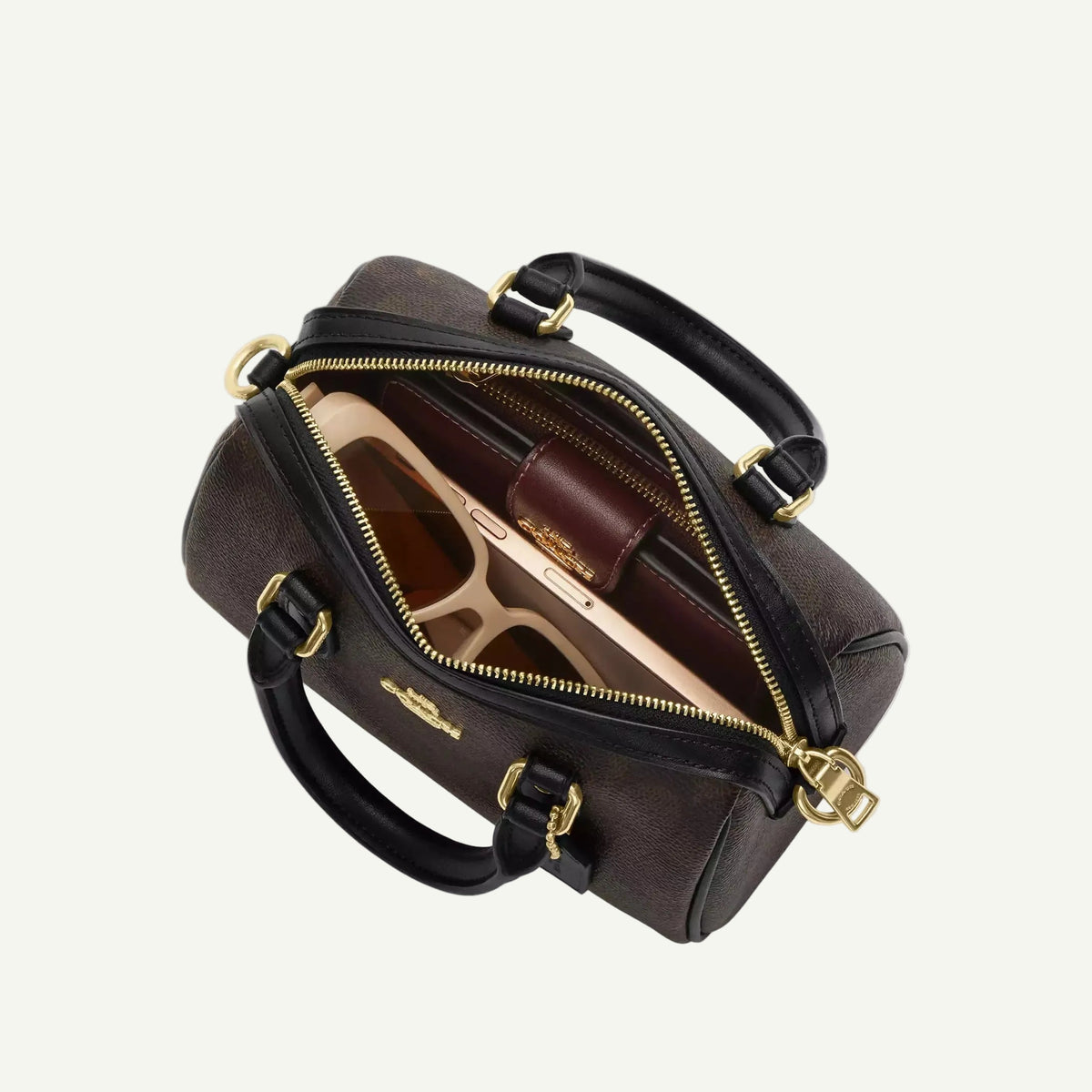 Coach Rowan Mini Crossbody Bag Black Canvas