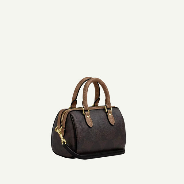 Coach Rowan Mini Crossbody Bag Brown Canvas
